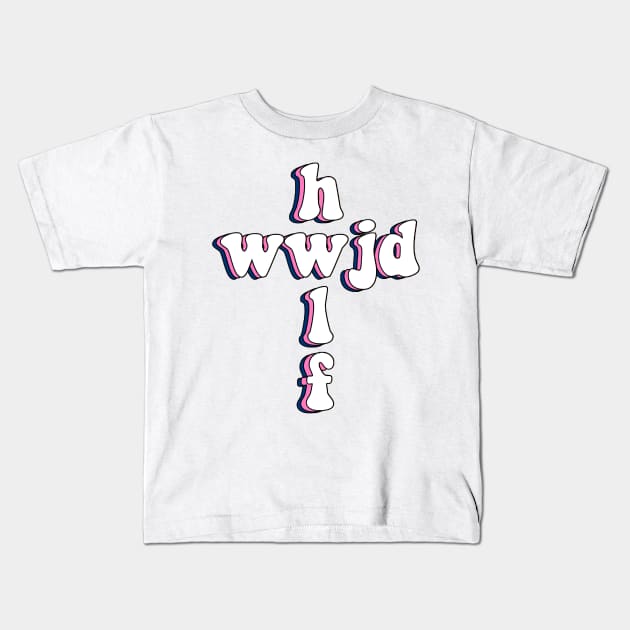 hwlf x wwjd Kids T-Shirt by mansinone3